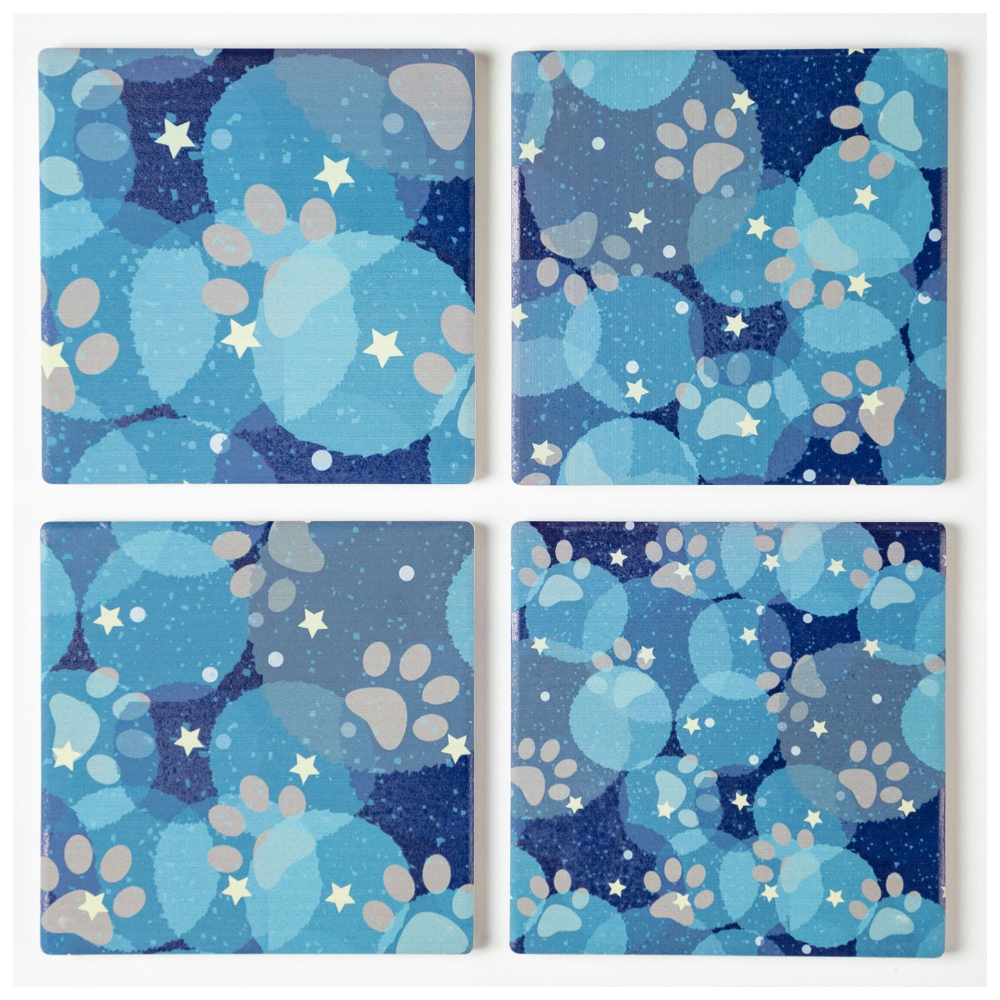 Paw Print Coaster - Set of 4