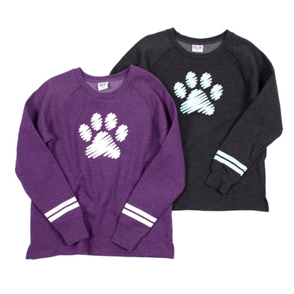 Paw Scribble Stripe Sweatshirt