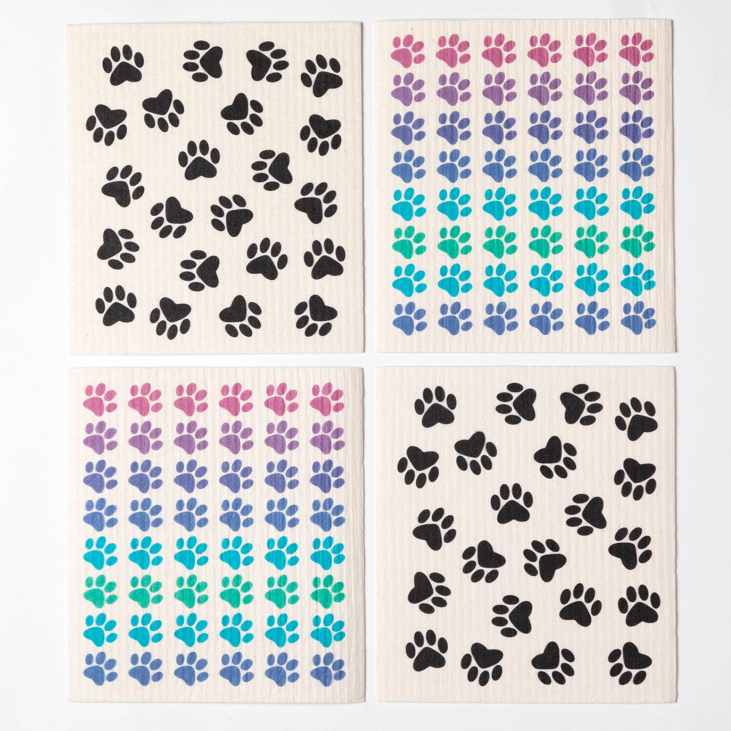 All Over Paws Biodegradable Dishcloth - Set of 4