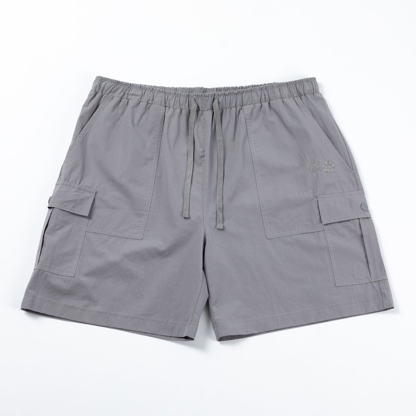 Paw Print Cargo Canvas Shorts