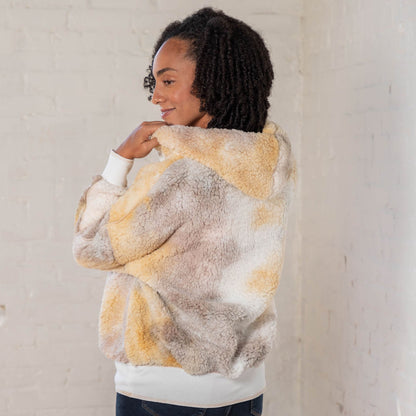 Tie-Dye Plush Sherpa Fleece Hoodie