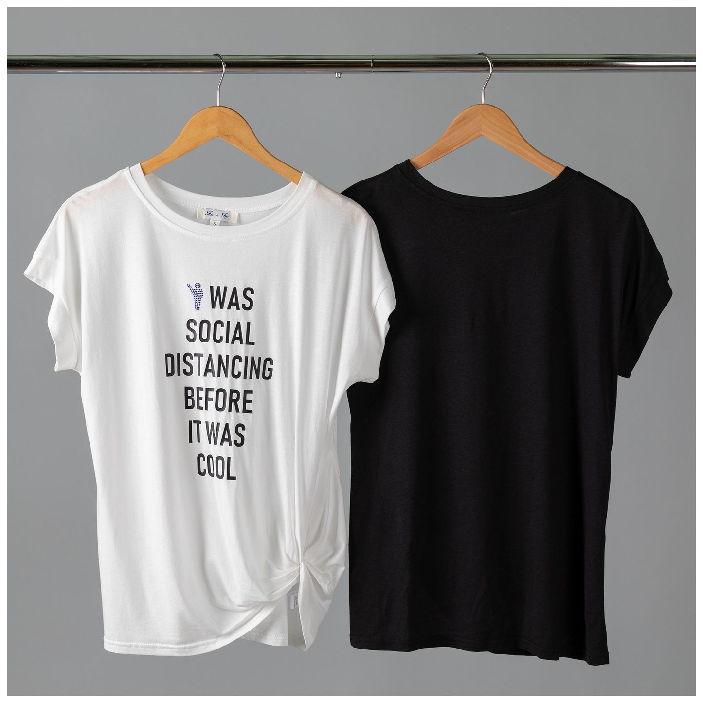 Social Distancing Dolman Front Twist T-Shirt