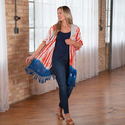 Stars & Stripes Handcrafted Lightweight Kimono