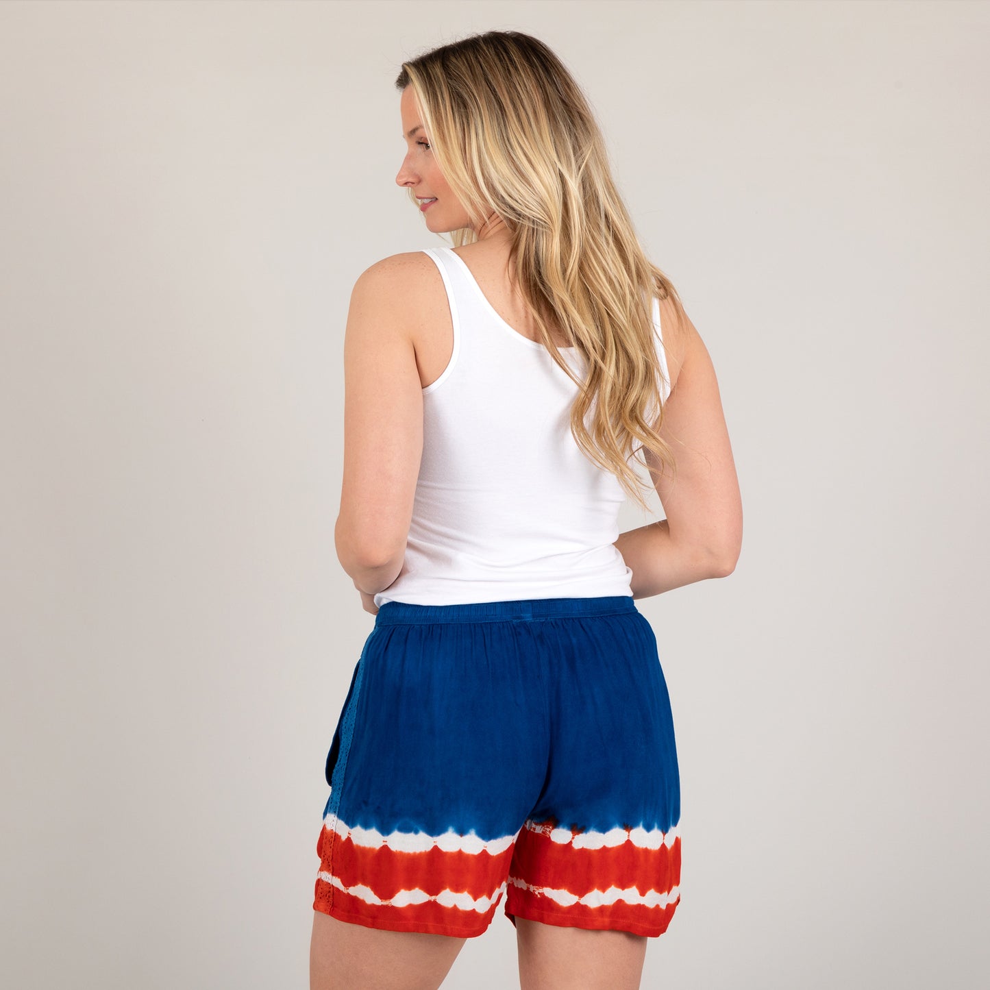 Stars & Stripes Hand Dyed Drawstring Shorts