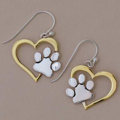 Close to My Heart Sterling Paw Earrings