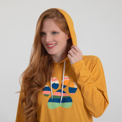 Sunny Paw Hooded Long Sleeve Tee