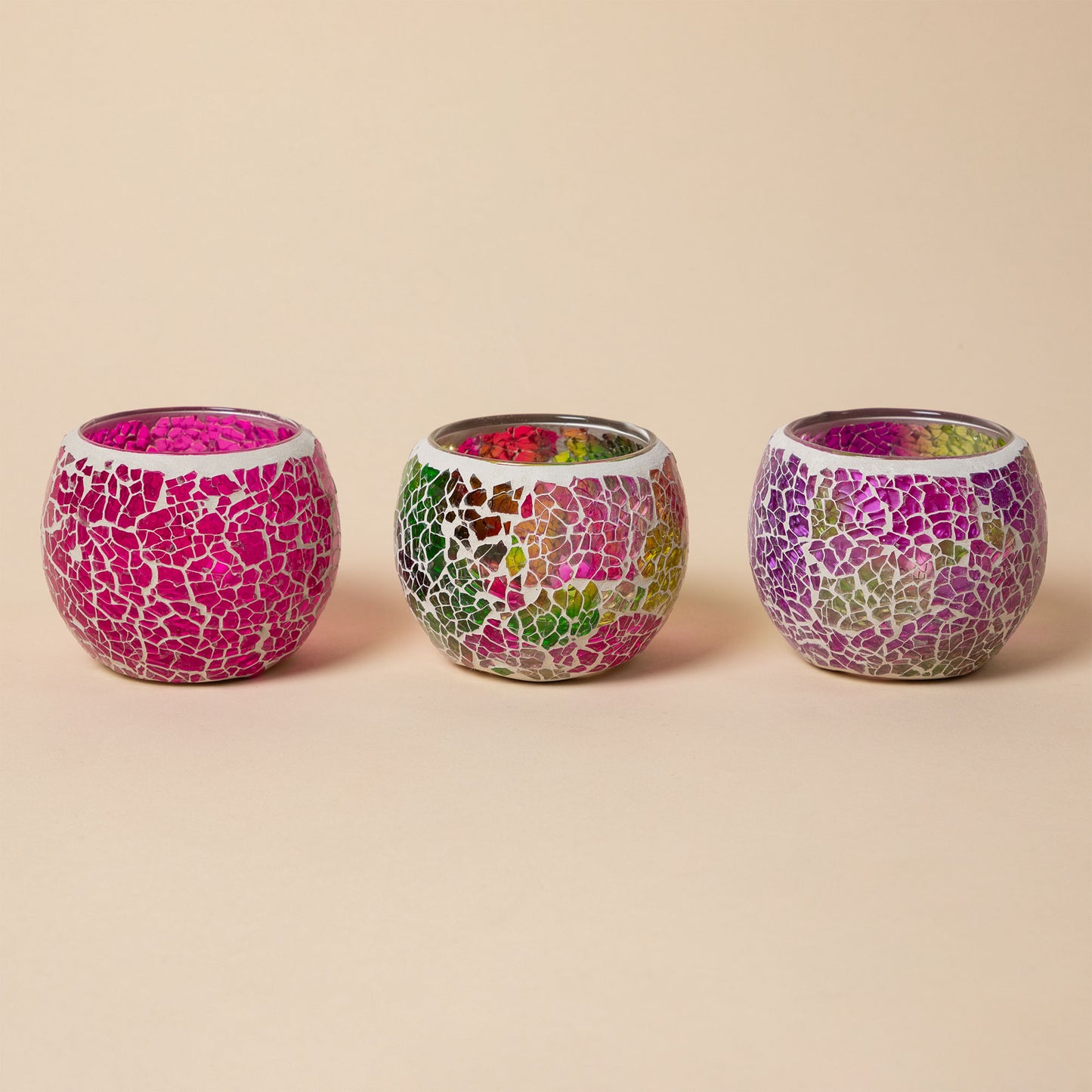 Mosaic Votive Holders - Set of 3