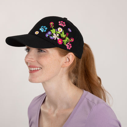 Paws in The Garden Embroidered Cap