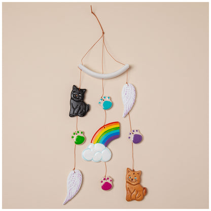 Rainbow Bridge Pet Memorial Ceramic Wind Chime