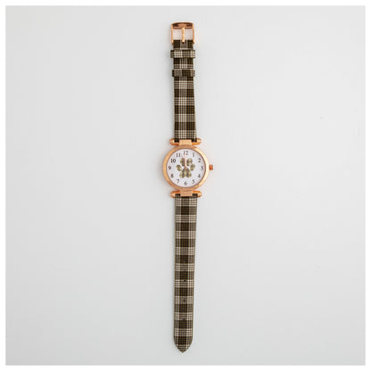 Plaid Paw Print Watch