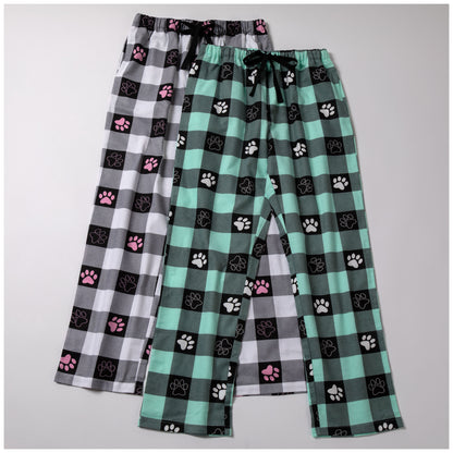 Paw Buffalo Plaid Flannel Lounge Pants