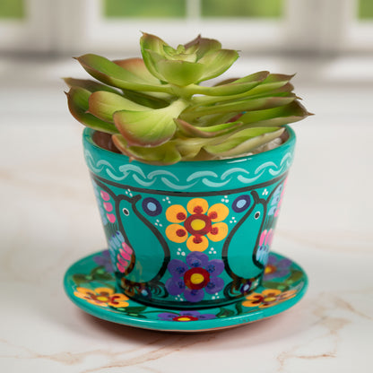 Fiesta Hand Painted Small Ceramic Planter