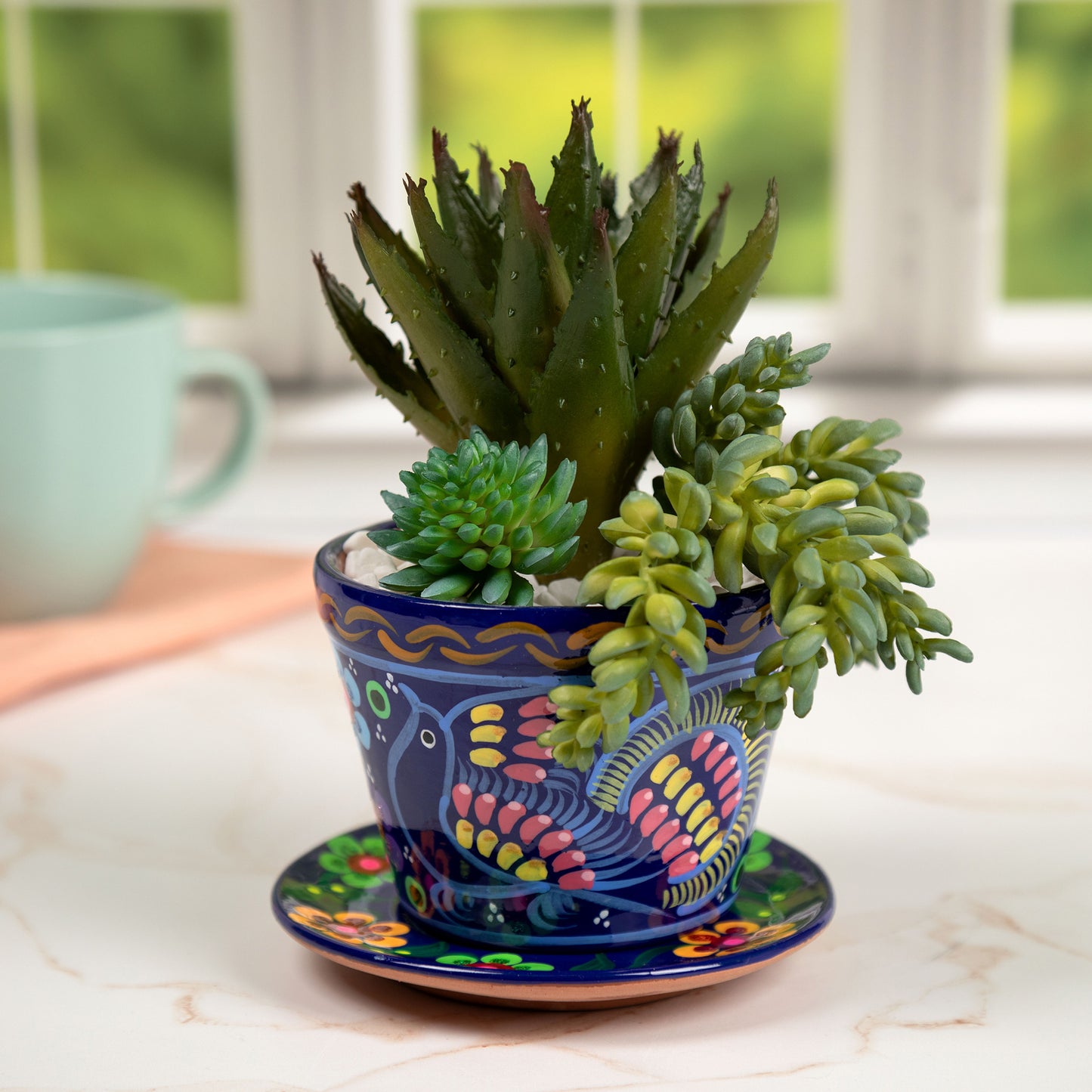 Fiesta Hand Painted Small Ceramic Planter