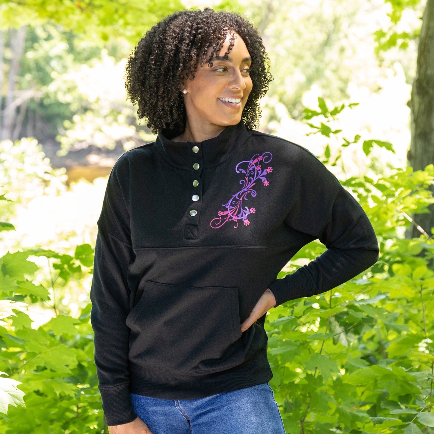 Animal Fun Snap Cadet Pullover