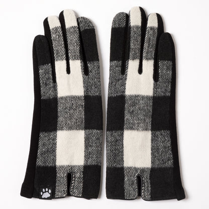 Buffalo Check Touch Screen Gloves