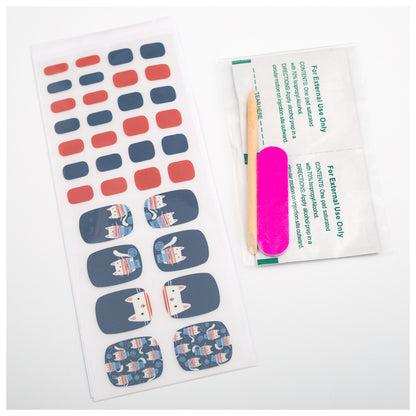 Cat Lovers Pedicure Nail Wrap Kit