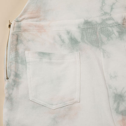 Pink Cloud Tie-Dye Overalls