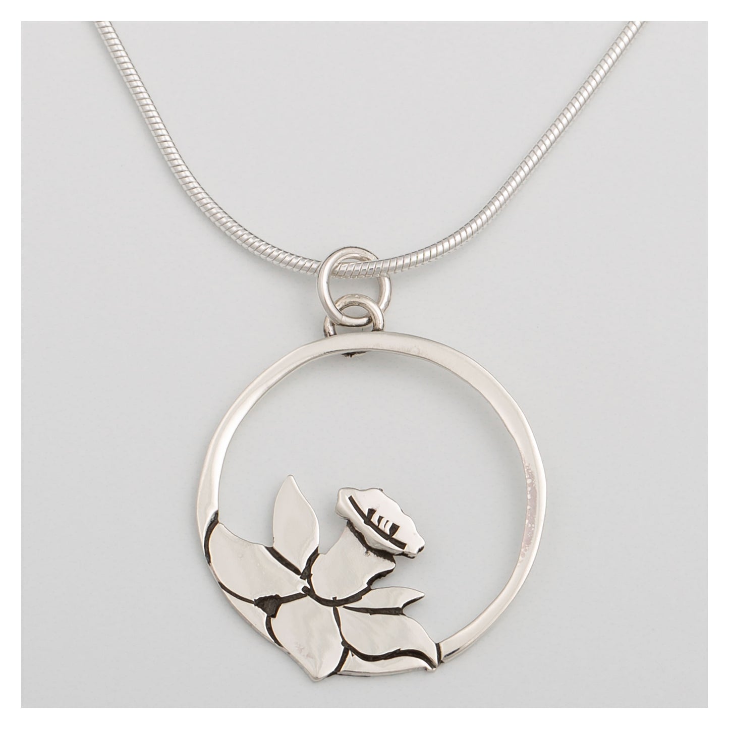 Blooming Flowers Sterling Necklace