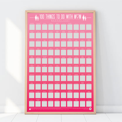 100 Things to Do Scratch Poster