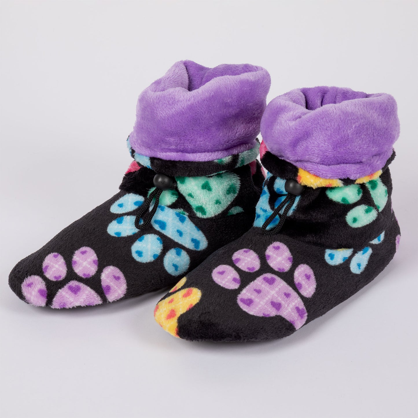 Super Cozy&trade; Deluxe Paw Non-Slip Toggle Slipper Booties