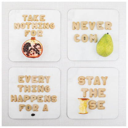 Food Pun Cardboard Coasters - Set of 20