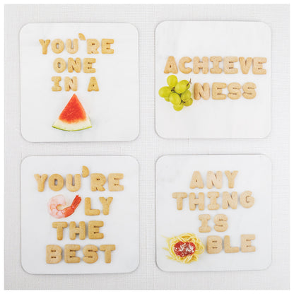 Food Pun Cardboard Coasters - Set of 20