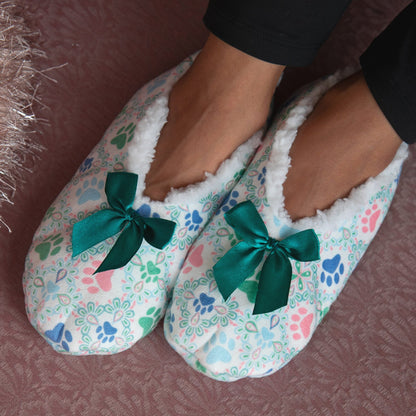 Super Cozy&trade; Pawsitively Adorable Paw Slippers