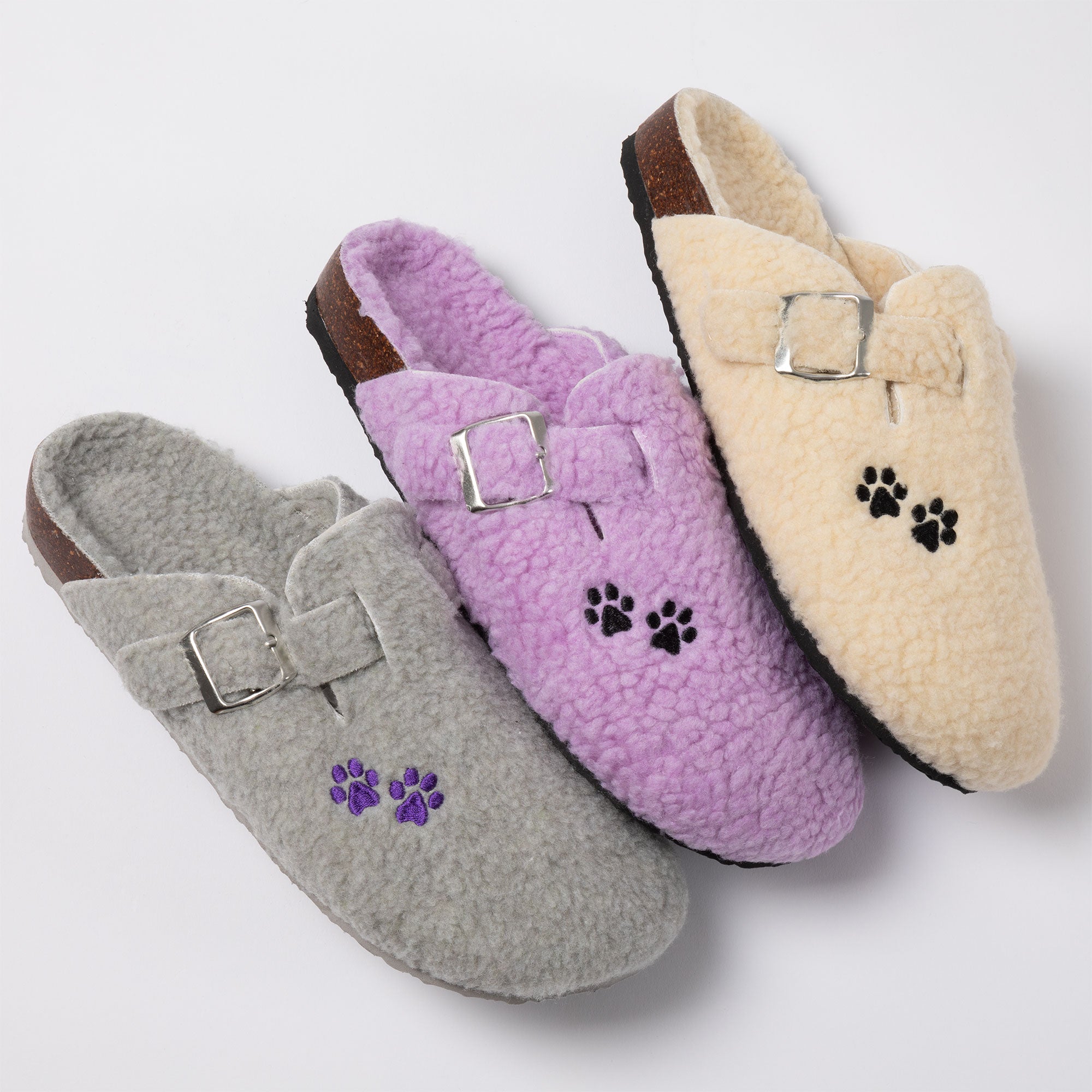 Fleece clog slippers shop