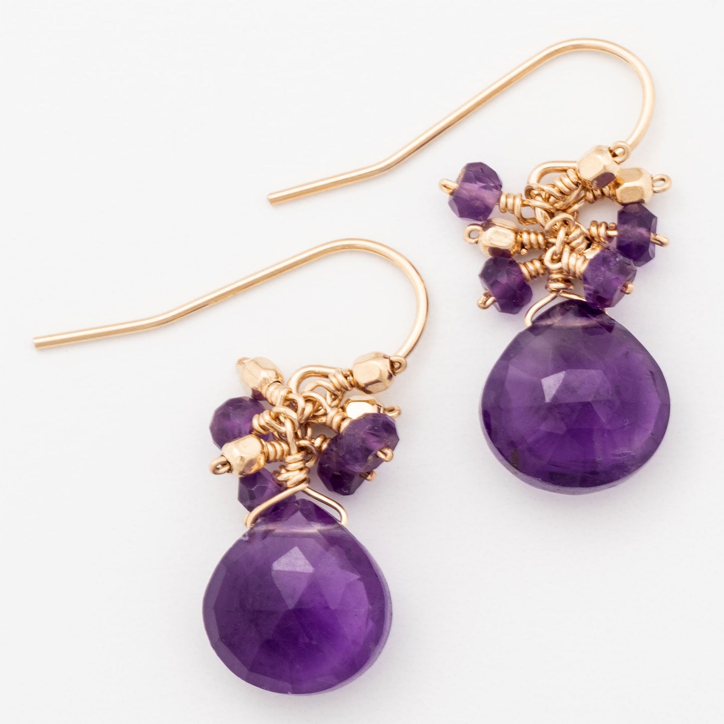 Faceted Gemstone Gold Filled Earrings