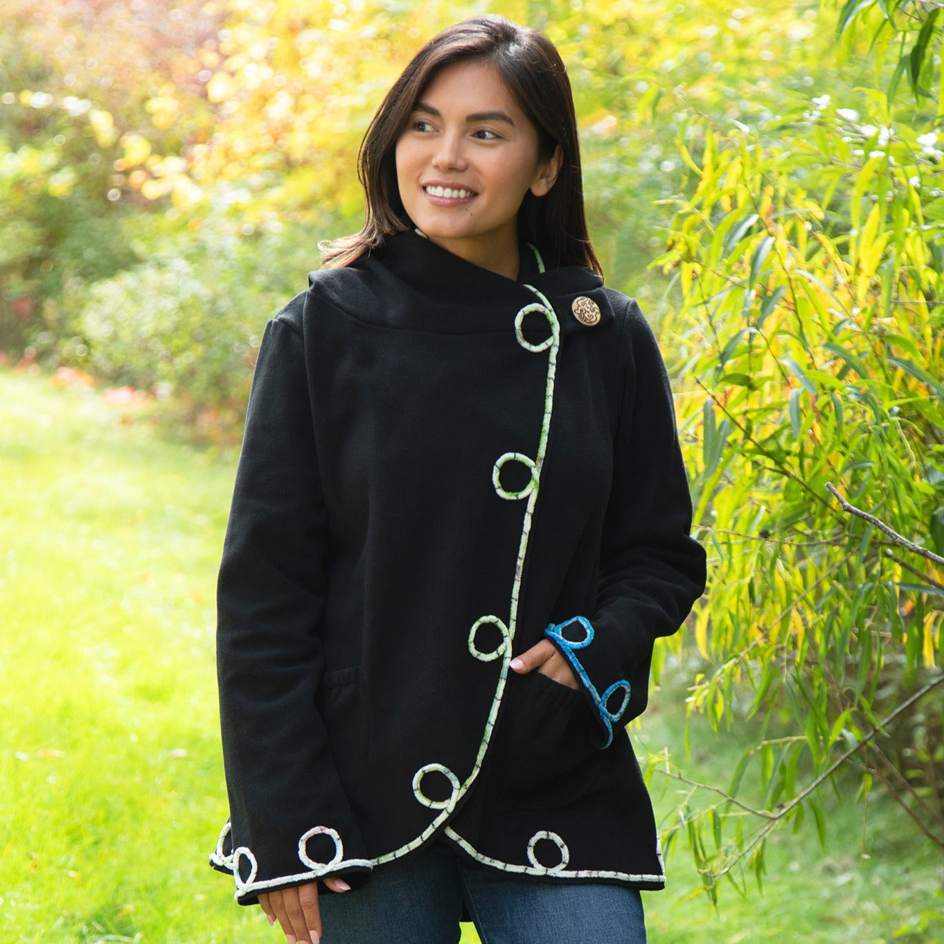 Twists and Turns Fleece Wrap Jacket