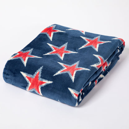 Red, White & Blue Stars Throw Blanket