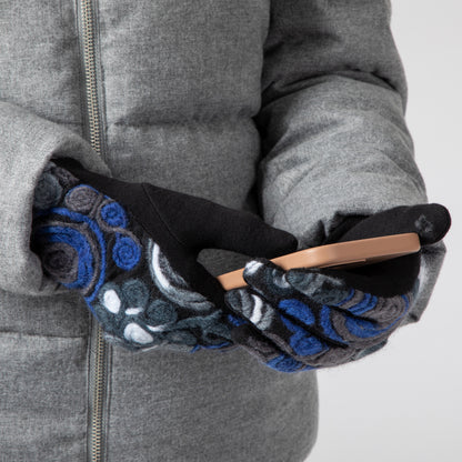 Threaded Swirls Touch Screen Gloves