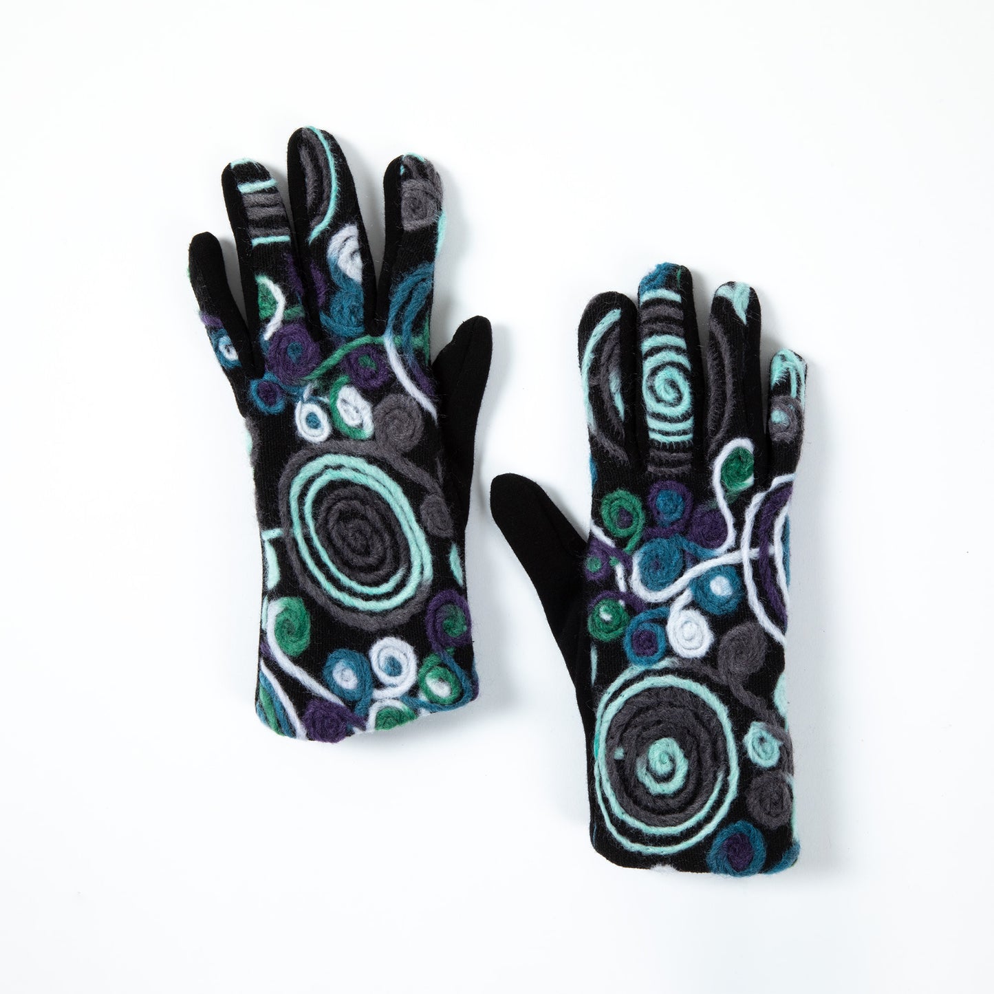 Threaded Swirls Touch Screen Gloves