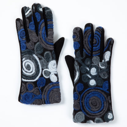 Threaded Swirls Touch Screen Gloves