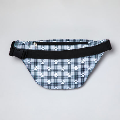 Plaid Paw Print Large Fanny Pack