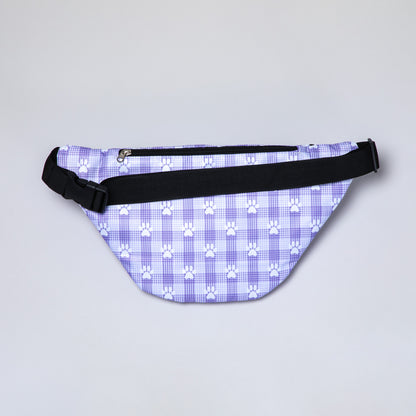 Plaid Paw Print Large Fanny Pack