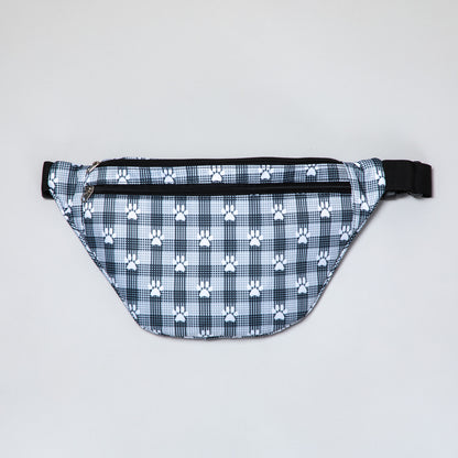 Plaid Paw Print Large Fanny Pack