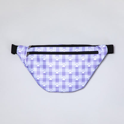 Plaid Paw Print Large Fanny Pack