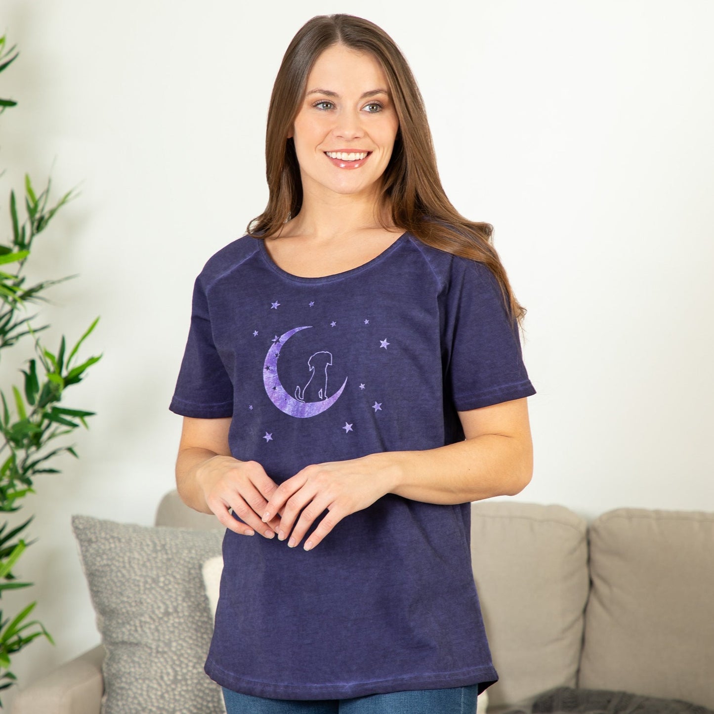 Pet & Moon Acid Wash Tee