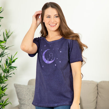 Pet & Moon Acid Wash Tee