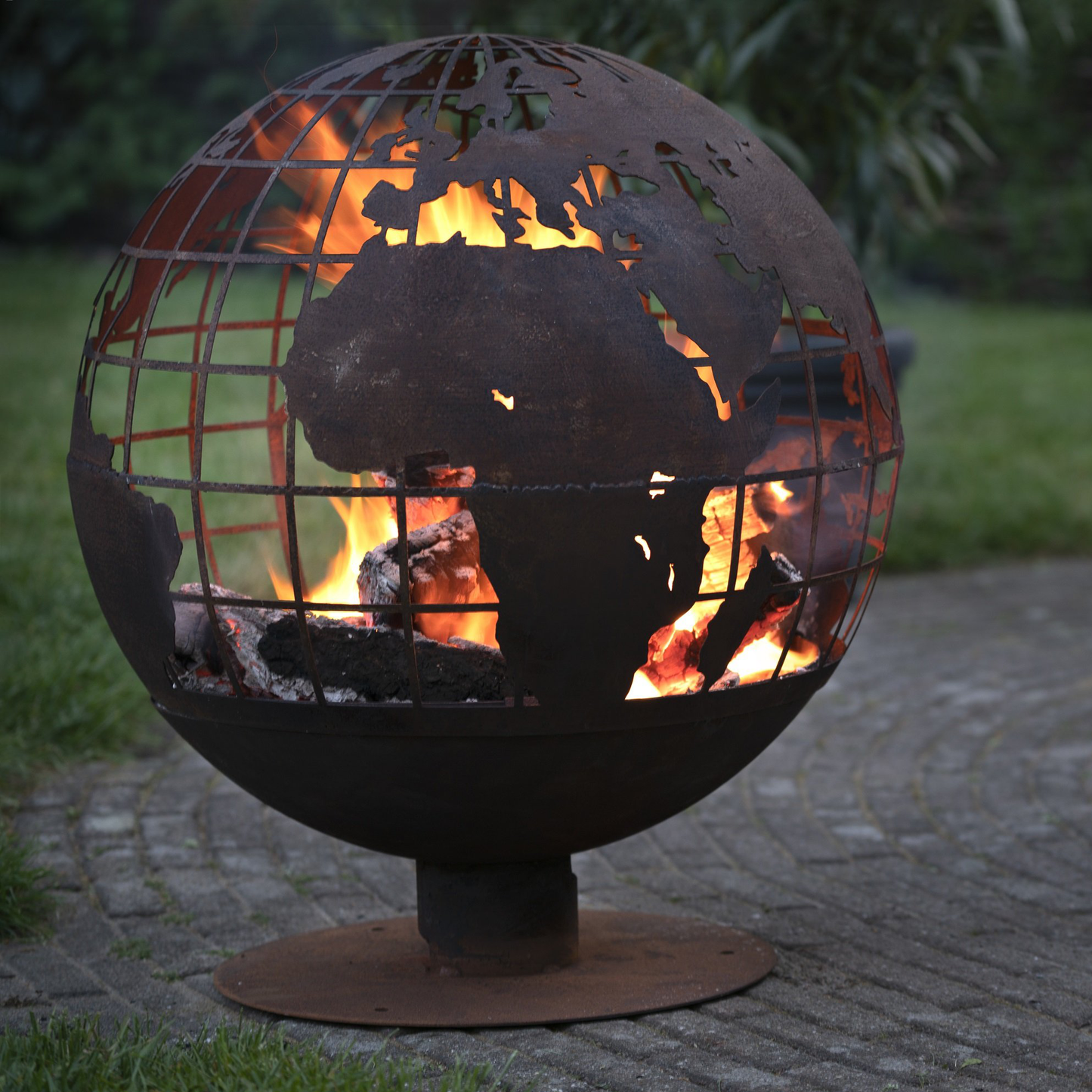 Rust Finish Earth Fire Sphere