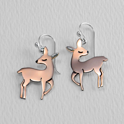 Deer Oh Deer Sterling & Copper Wire Earring