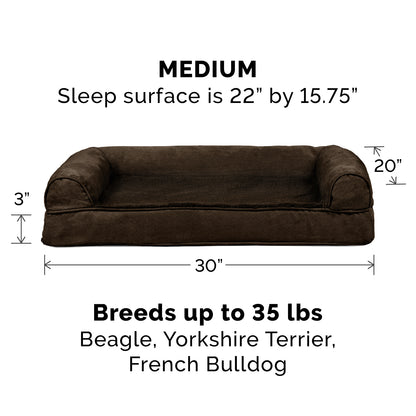 Convolute Ultra Plush Sofa-Style Pet Bed