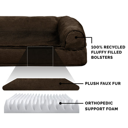 Convolute Ultra Plush Sofa-Style Pet Bed