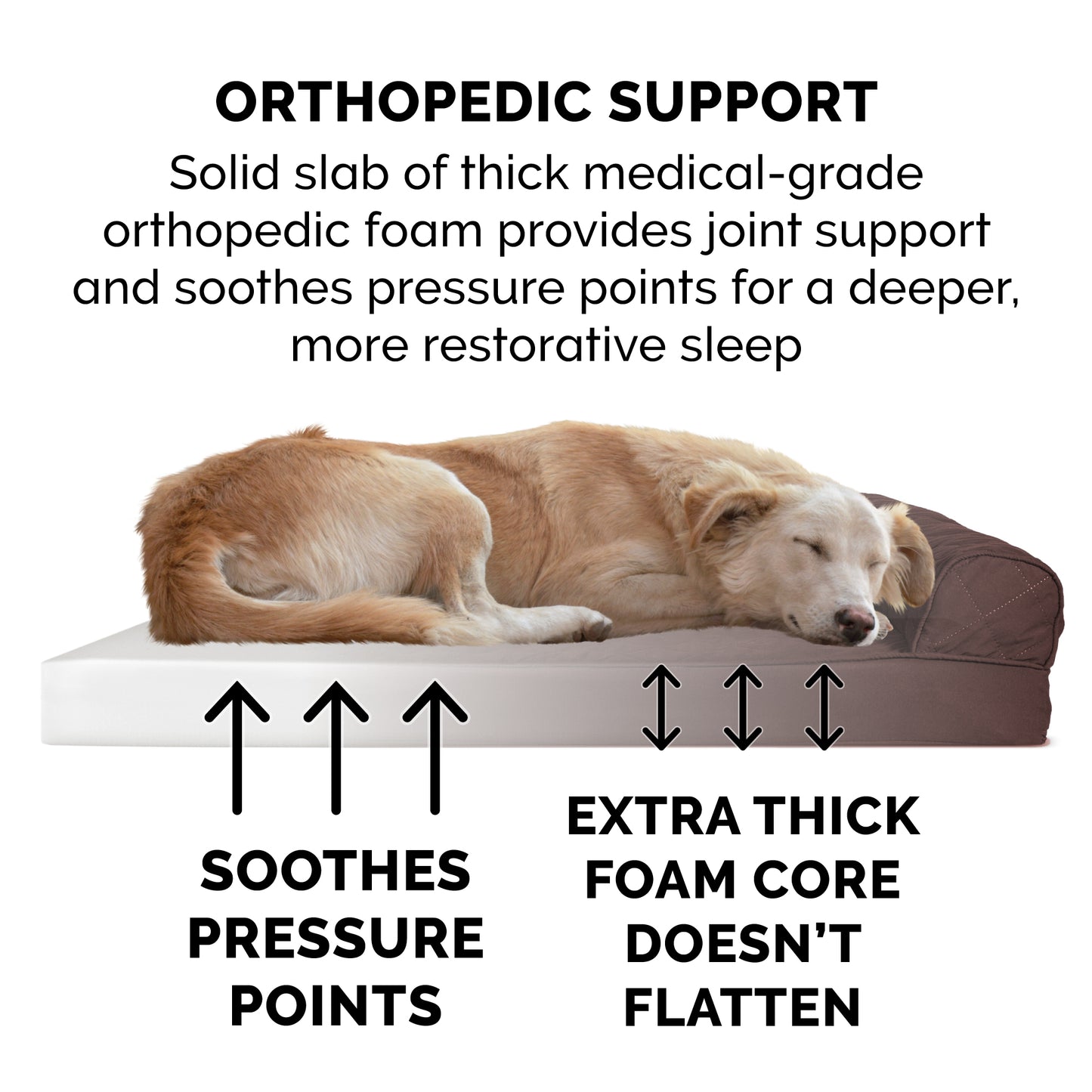 Orthopedic Quilted Sofa-Style Couch Pet Bed