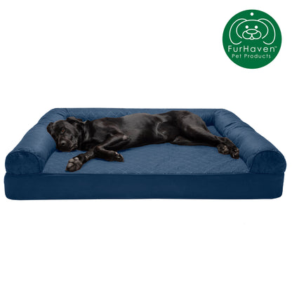 Orthopedic Quilted Sofa-Style Couch Pet Bed