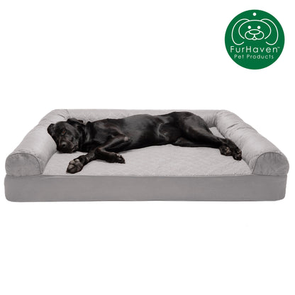 Orthopedic Quilted Sofa-Style Couch Pet Bed