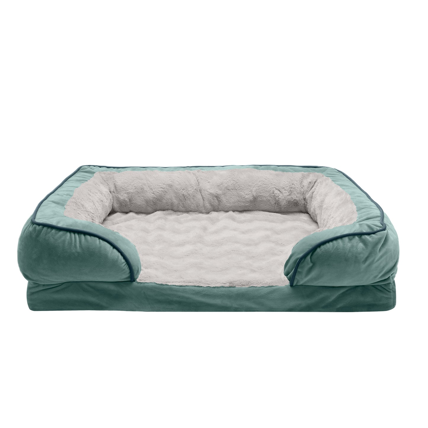 Full Support Perfect Comfort Velvet Waves Sofa-Style Pet Bed