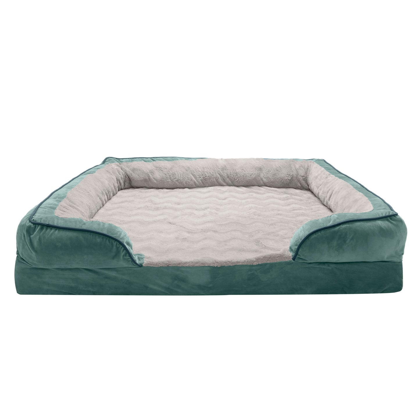 Full Support Perfect Comfort Velvet Waves Sofa-Style Pet Bed