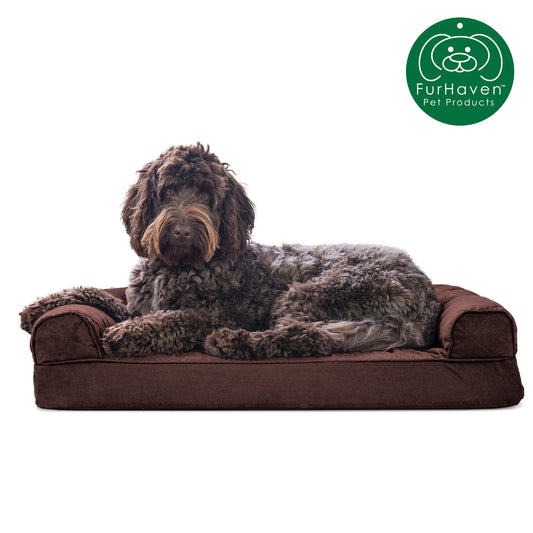 Memory Foam Quilted Sofa-Style Pet Bed